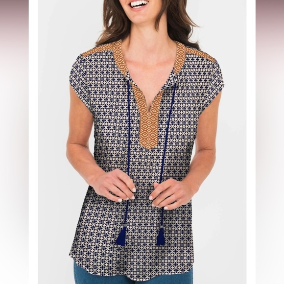 DR2 Short-Sleeved Top With Tassels size S - Picture 1 of 12